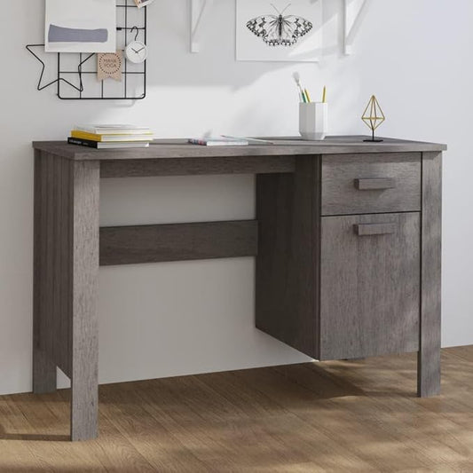 Wooden Writing Computer Desk Home Office Desk Writing Study Table for Bedroom Console Table for Living Room Light Gray 44.5x19.7x29.5 (Style O) -AA