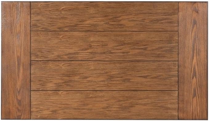 Riverbay Furniture Transitional Wood Desk 45 x 26 x 30 Inches MDF and Ash Veneer Brown Stained/Black Finish 2 Shelves Rustic Industrial Design Sturdy Small Space Home Office Desk