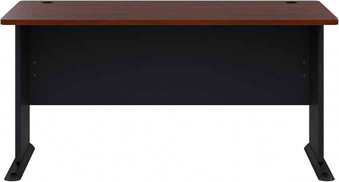 Bush Business Furniture Series A 60W Computer Desk in Hansen Cherry and Galaxy Large Office Table for Home or Professional Workspace