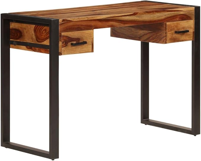 Computer Desk with 2 Drawers Writing Desk Study Table Office Desk Workstation Desk for Office Home Bedroom Vintage-Style 43.3x19.7x30.3