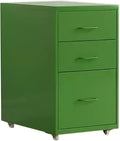 3 Drawer Iron File Cabinet Rolling Under Desk Cabinet Mobile Under Desk File Cabinets for Home Office(Green1)