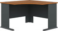 Bush Business Furniture Series A 48W Corner Desk in Natural Cherry and Slate