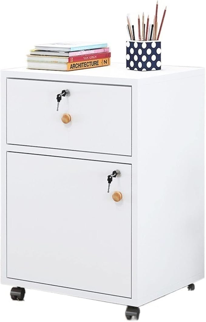 File Cabinet Wooden Office File Cabinet Mobile Floor Low Cabinet Storage Data Cabinet Activity Cabinet Lock Drawer Cabinet Storage Cabinet Organizer Filing Storage Cabinet (A1)