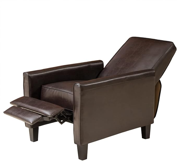 Christopher Knight Home Marshal Contemporary Bonded Leather Recliner (Set of 2) Brown and Dark Brown