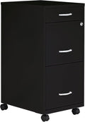 Lorell LYS SOHO Box/File/File 3-Drawer Mobile File Cabinet Black