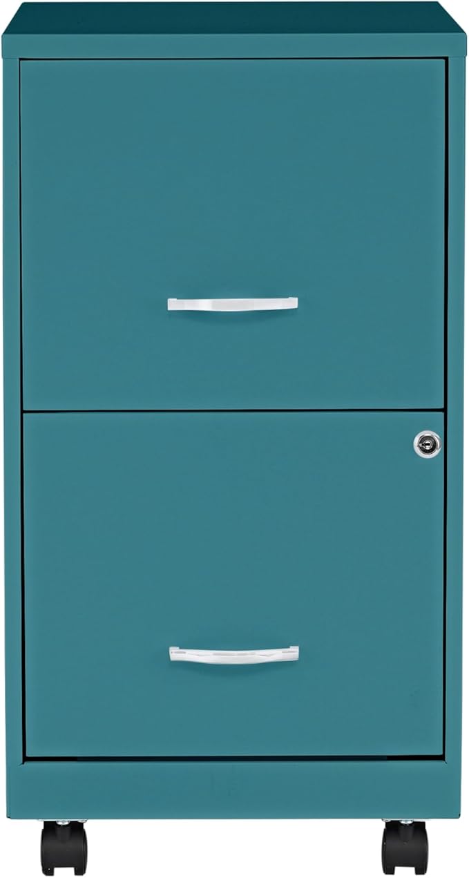 Lorell LYS SOHO File/File Mobile Cabinet Teal