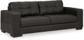 Signature Design by Ashley Luigi Modern Tufted Leather Match Sofa Black