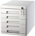 5 Drawer Desktop File Cabinet for Home Office 27.1X36.1X26.1Cm Data Storage and Nization Filing Box for Documents and Files