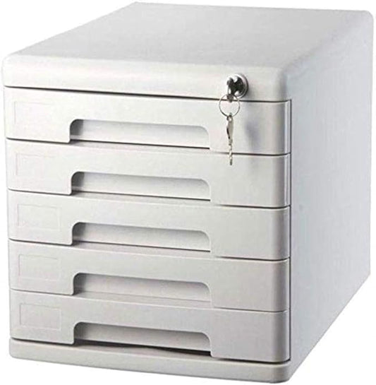 5 Drawer Desktop File Cabinet for Home Office 27.1X36.1X26.1Cm Data Storage and Nization Filing Box for Documents and Files