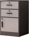 File Cabinet Office Filing Cabinet with One DoorFiling Cabinet with LockMulti-Layer Storage Under Desk Storage(Color:Black)