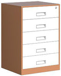 COYEUX 5 Drawers Freestanding Filing Cabinets with Lock Fully Assembled Metal File Cabinet Pre-Assembled Steel Pedestal Under Desk Home Office Utility Cabinet