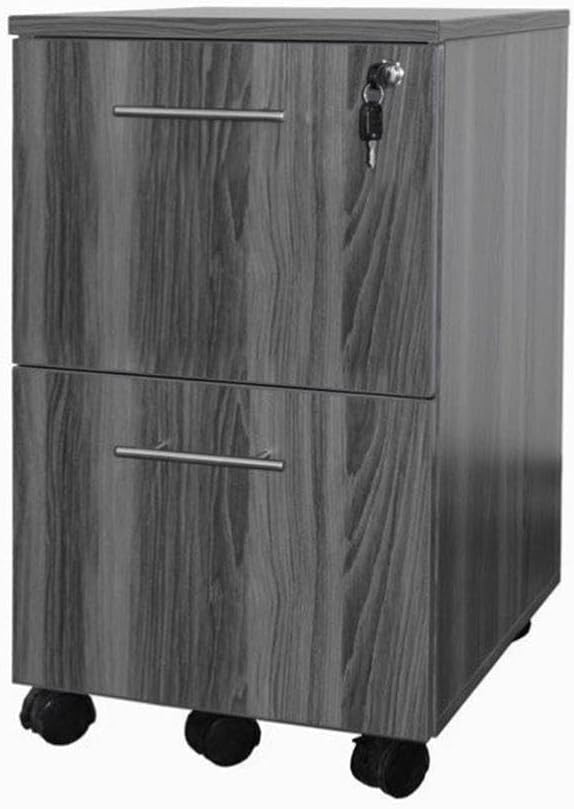 Mayline Office Pedestal Filing Cabinets in Gray Steel (Set of 2)