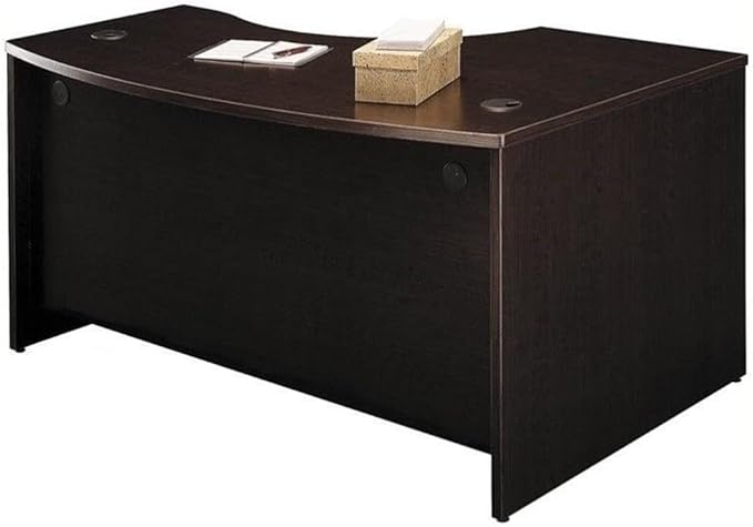 Bush Business Furniture Series C 60W x 43D Left Hand L-Bow Desk Shell in Mocha Cherry