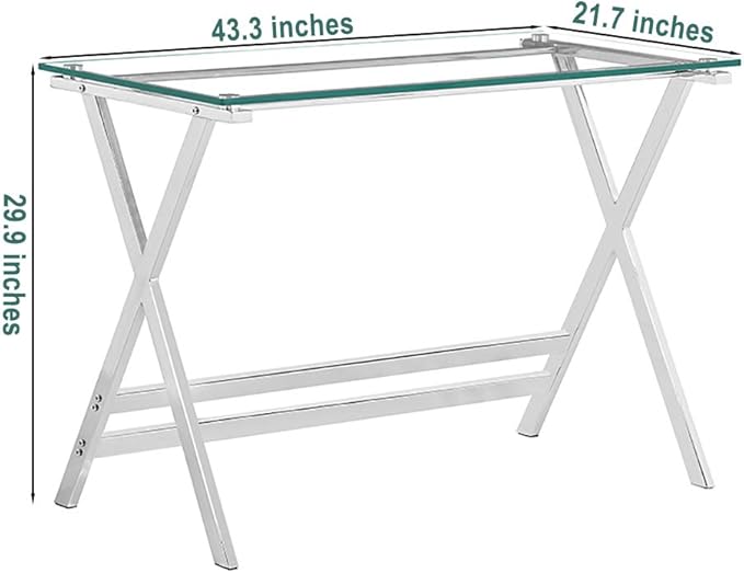 Tempered Glass Computer Desk Modern Student Writing Study DeskSmall Computer DeskHome Office Desk