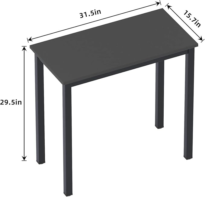 Need Small Computer Desk 31-1/2'' Sturdy and Heavy Duty Writing Desk for Small Spaces and Desk Study Table Laptop Desk AC3CB (80 * 40)