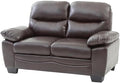 Glory Furniture Marta Faux Leather Loveseat in Dark Brown