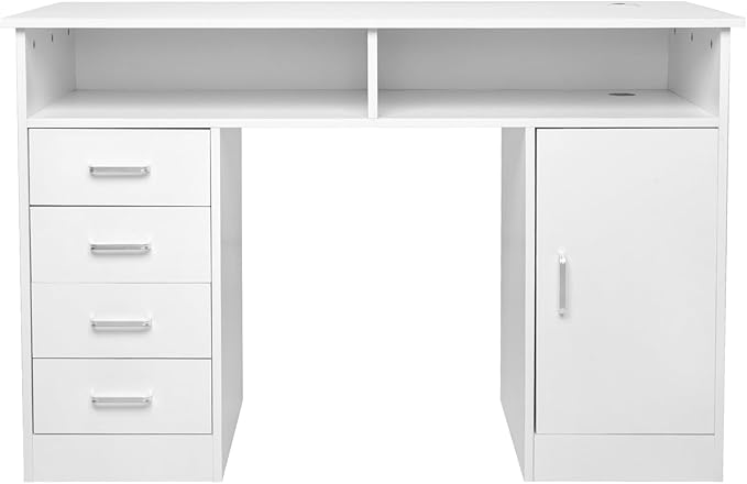 Home Office Desks Laptop Desk Compact Side Table Writing Table with Storage Cabinet Corner Computer Desk with Storage Cabinet Corner Home Office Desk for PC Executive Writing Study Work 120x50x78CM