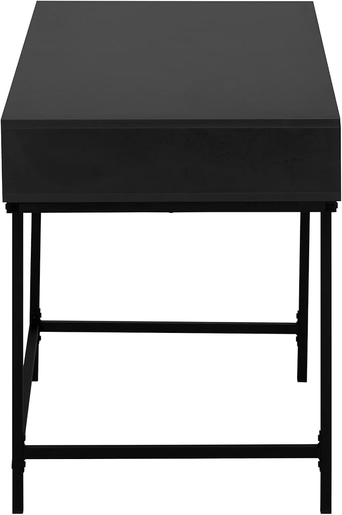Monarch Specialties I 7556 Computer Desk Home Office Laptop Storage Drawers 48 L Work Metal Laminate Black Contemporary Modern