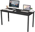 SogesGame Computer Desk 47.2 inches Small Office Desk Computer Table Study Writing Desk Workstation for Home Office Black Dining Table