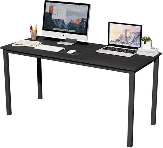 SogesGame Computer Desk 47.2 inches Small Office Desk Computer Table Study Writing Desk Workstation for Home Office Black Dining Table