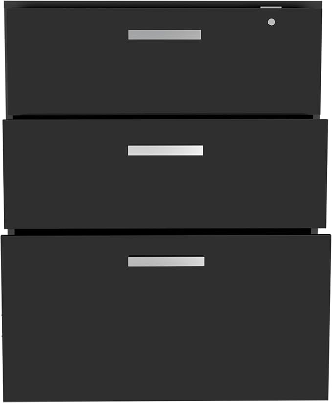 3 Drawer Small File Cabinet with LockUnder Desk Storage Organizer Filing Cabinets for HomeOffice Locking Drawers with Casters LionsGray