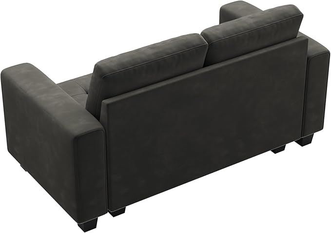 Belffin Velvet Modular Loveseat Sofa Couch 2 Seater Sofa Love Seats for Small Space Grey