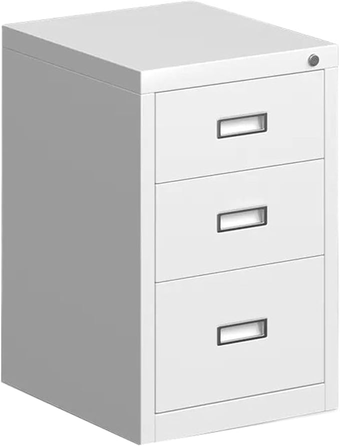 Aimeryup 2-tier/3-tier/4-tier File Cabinet Metal Clip with Drawer Desk Cabinet Storage Study Office Hotel Lounge(Size:39X46X64CMColor:A)