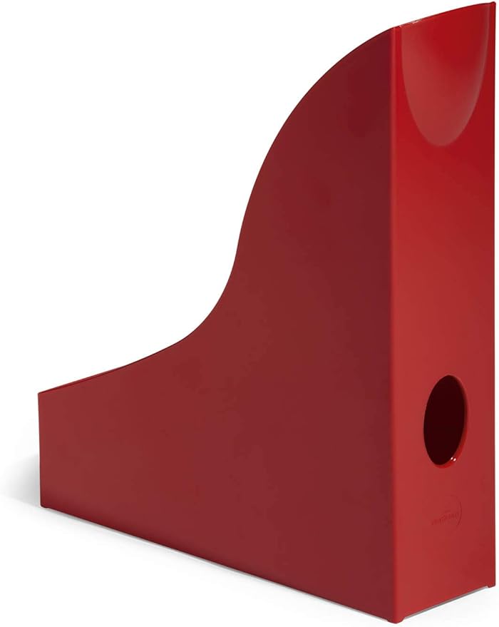 Durable Basic Magazine Rack Red Pack of 6