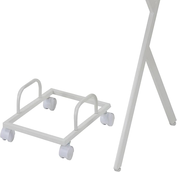 Home Office Desk White L-Shaped Computer Desk with CPU Holder