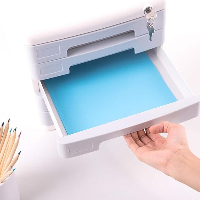 Generic File Cabinet Storage Drawer Desk Unit Organizer Chest of Drawers with Locking File Cabinet White