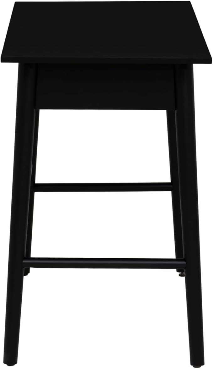Melissa Black Wooden One Drawer Writing Desk by Linon