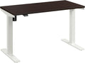 Bush Business Furniture 48-inch Electric Height Adjustable Standing Desk Ergonomic Sit-Stand Computer Table for Home and Professional Office Move 40 Series Mocha Cherry with White Base