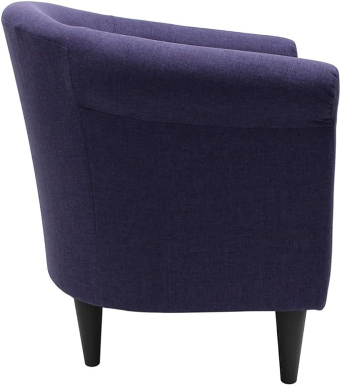 Pemberly Row Traditional Club Chair 32 H x 30.5 W x 27.5 D Fabric and EPS Construction Violet Finish Padded Seat Durable Accent Chair for Living Room Home Office or Bedroom