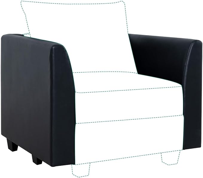 Naomi Home Elizabeth DIY Collection Black/Air Leather/Armrest