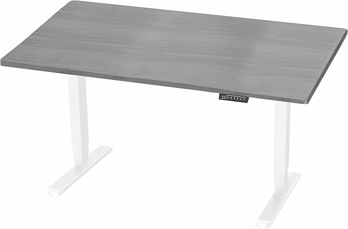 VIVO Electric 55 x 28 in Dual Motor Sit Stand Desk Memory Height Adjustment 2B Series Dark Gray Top White Frame DESK-KIT-2W55G