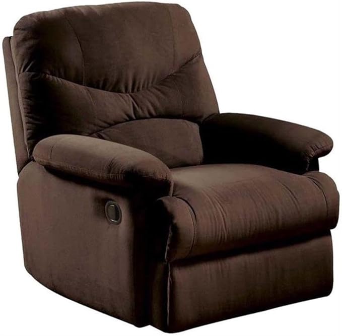 Acme Furniture Arcadia Recliner in Chocolate and Brown