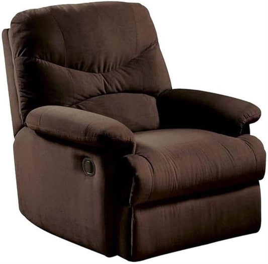 Acme Furniture Arcadia Recliner in Chocolate and Brown
