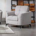 Light Gray Woven Fabric Chair 39 for a Cozy Addition to Your Living Room