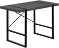 Penau Computer Desk for Home Office 48In Grey Laminate Surface Modern Black Metal Legs Contemporary Design Versatile Usage