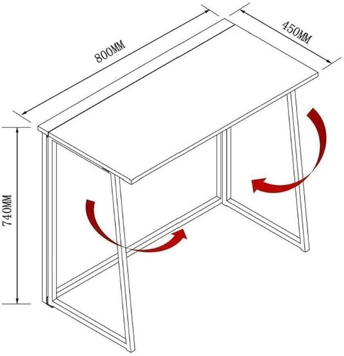 Folding Small Desk - Versatile Laptop Study Writing Table - White - Space-Saving Design - Perfect for Home Office