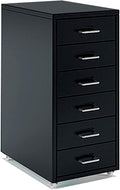Aimeryup File Cabinet 3-tier/5-tier/6-tier/8-tier Metal Clip with Wheel Drawer Storage Desk Cabinet Office Study(Size:28X41X69CM-AColor:A)