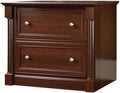 BOWERY HILL 2 Drawers 29.61 Lateral Cherry Engineered Wood Filing Cabinet Easy Assembly Stationary for Home Office