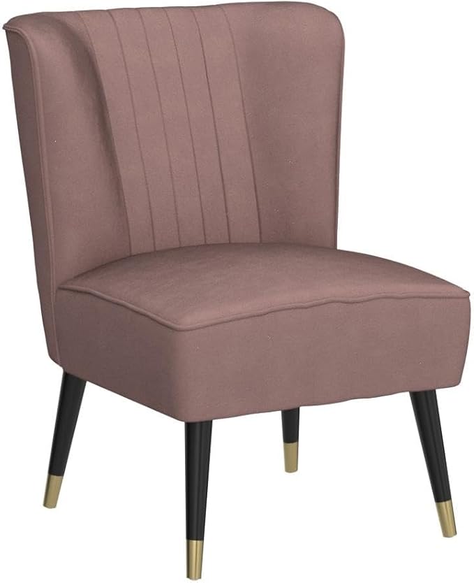 Elon Contemporary Velvet Upholstered Accent Chair Pink