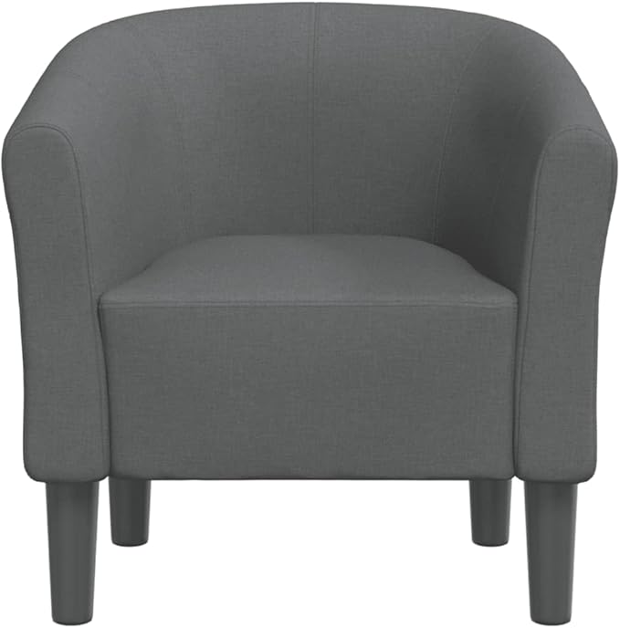 Floor Chair Arm Chair Living Room ChairsSleeper Sofa Tub Chair Dark Gray Fabricfor Apartment Living and Home Office