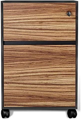 Unique Furniture Mobile Pedestal Zebrano