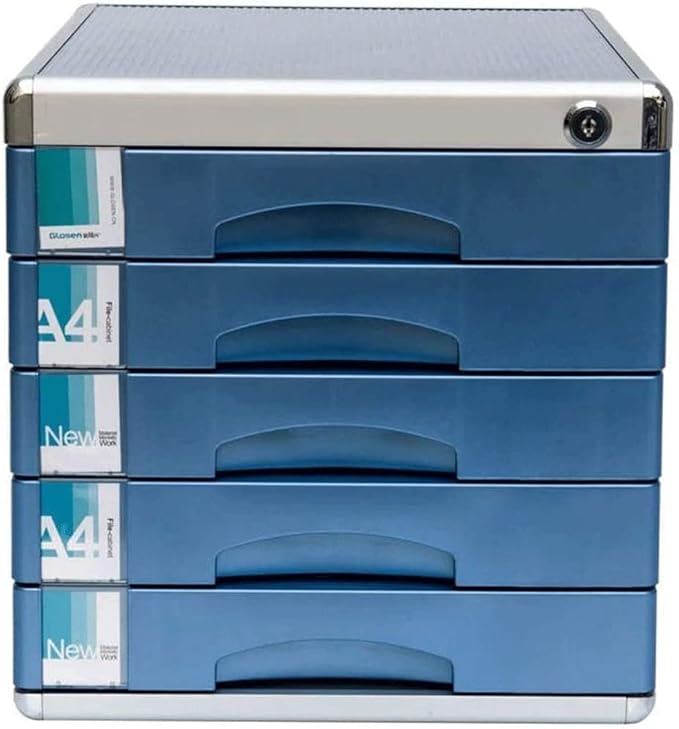 Desk Organizer Desk File Organizer Home Office Desktop File Storage Box Filing Cabinet Metal File CabinetFully Assembled Filing Cabinet Pedestal under Desk with 5 Drawer for A4  Lockable 30x36x3