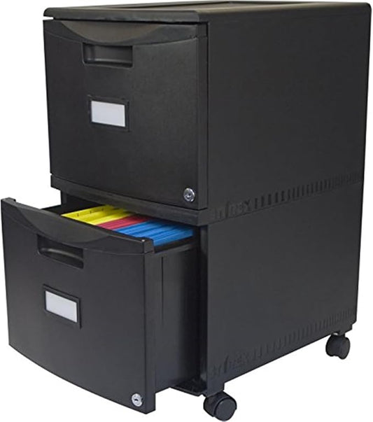 Seaside Style Mobile Filing Cabinet w/ 2 Drawers