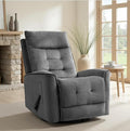 Manual Rocker Recliner Chair Nursery Glider Chair for Adult with High Back&ampDeep Seat Swivel Rocking Recliner Chair for Living Room Bedroom RV Nursing Grey
