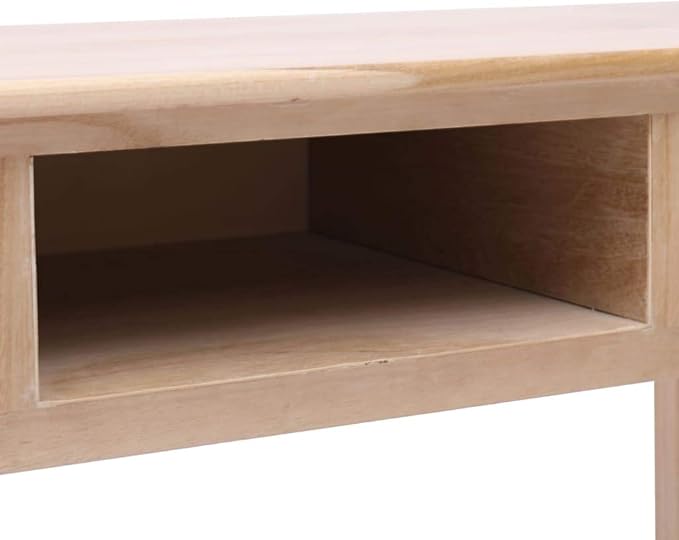 Simple Computer Desk 43.3 inch Home Office Desk Study Table Laptop Standing Desk Writing Desk with 2 Storage Drawers Makeup Vanity Console Table