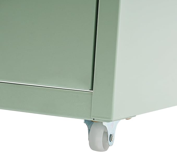 6 Drawers Mobile File Cabinet Rolling Vertical Filing Cabinet Under Desk Storage Organization 16 D x 11 W x 27 H (Green)